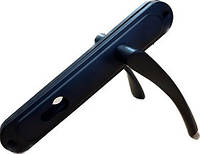 Ручка дверна на планці металева 85mm BRAVO Black Imperial для вхідних та вуличних дверей та каліток