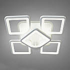 Світлодіодна люстра 80 Вт на пульті д/у з діммером і підсвічуванням основи колір каркасу білий D-MX3392/4+1S WH LED 3color dimmer, фото 3