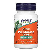 Цинк NOW Zinc Picolinate 50 mg (60 veg caps)