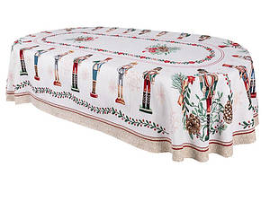 Скатертина новорічна на стіл овальний гобеленова CASCANUECES