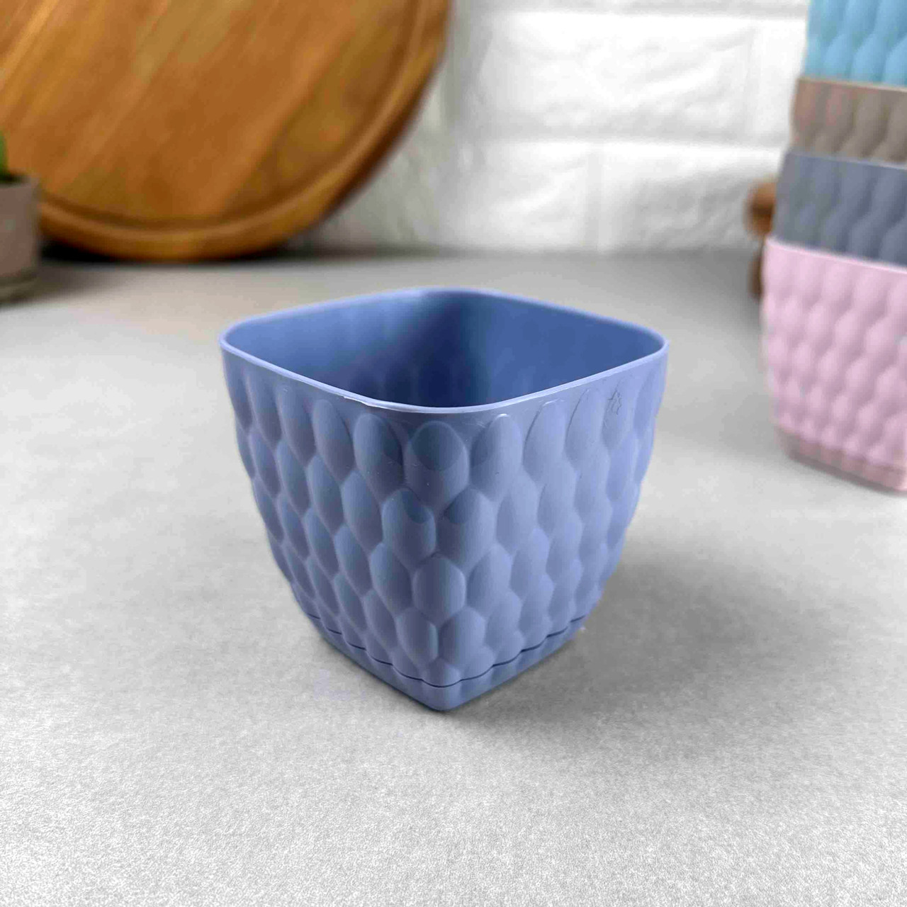 Квадратний горщик для кактусів Синій ALY-121 Alya