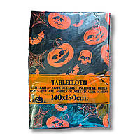 Cкатерть Tablecloth black pumpkins and bat 140х180см