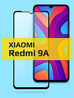 Защитное стекло для Redmi 9A (полная проклейка экрана) black