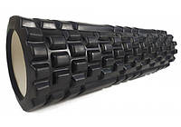 Массажный Ролик SE Grid Roller 45 см v.2.1 Черный валик для фитнеса