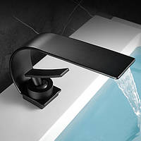 Дизайнерский смеситель для раковины ванной комнаты Bakala (SD-100) одновентильный из Латуни Черный