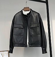 Жіноча шкіряна куртка Urban Чорний. (0013)