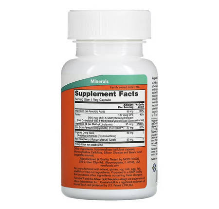 NOW Foods Iron Complex 100 caps, фото 2