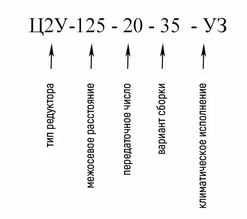 Купить двухступенчатый горизонтальный редуктор Ц2У-125 в Украине