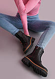 Жіночі зимові черевики на овчині з натуральної шкіри, фото 2