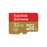 Карта памяти SANDISK 32GB microSD class 10 V30 A1 UHS-I U3 Extreme Action (SDSQXAF-032G-GN6AA)