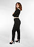 Джинси МОМ на гумці Єврозима Жіночі стильні джинси у великих розмірах від 30 до 36 Чорний колір, фото 3