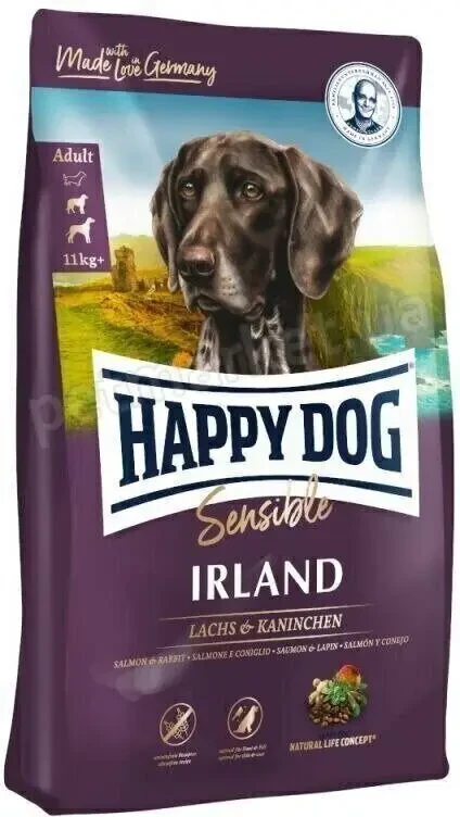 Happy Dog Sensible Irland корм для чутливих собак (лосось/кролик) - 4 кг