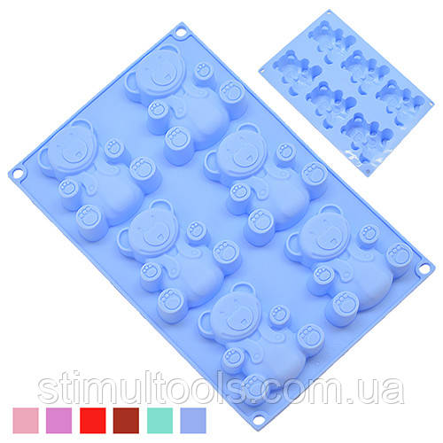 Силіконова форма для випікання кексів "Барні" 6 шт., фото 1