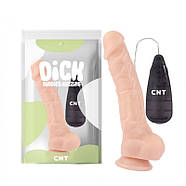 Вібратор на присоску та з пультом керування Sex Pleaser Vibrating Dildo Flesh| Puls69, фото 2