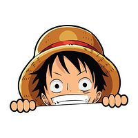 One Piece sticker 8*6cm. Вологостійка наклейка