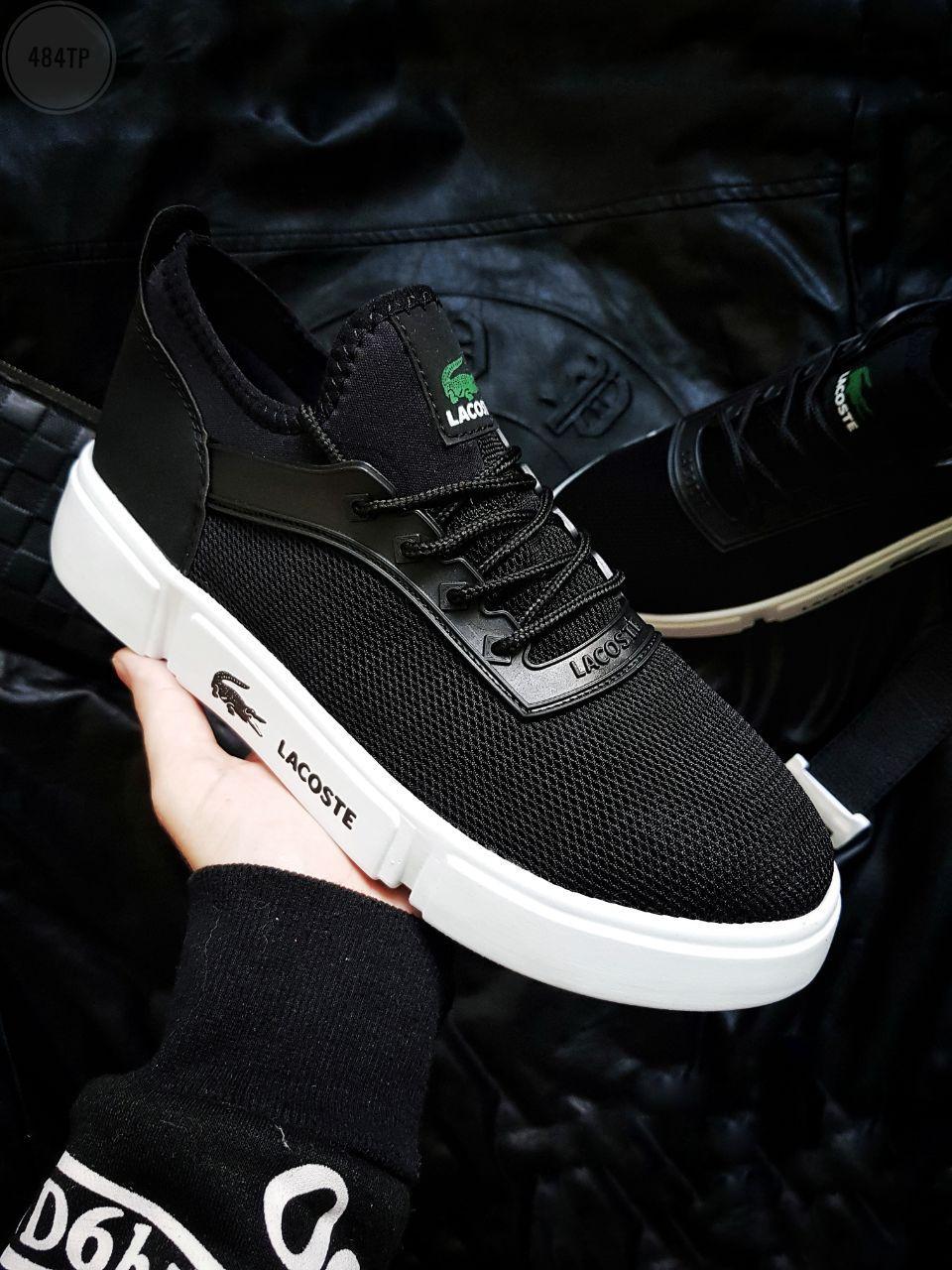 Чоловіче фірмове взуття Lacoste Black/White, фото 1