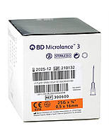 Игла BD Microlance® G-25 0,5 х 16 мм (100шт в уп)