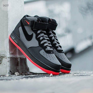 Nike air force 1 mid grey hot sale