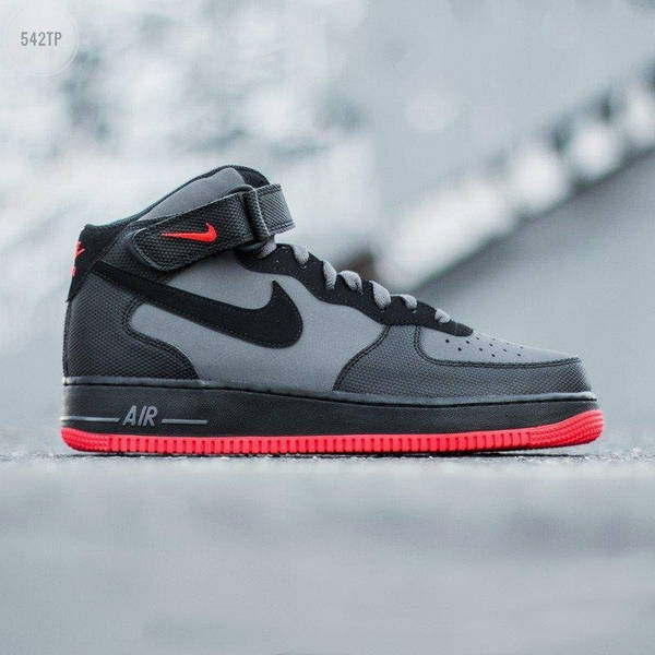NIKE AIR FORCE 1 MID 07 lava grey red black rykav ua 1961080231
