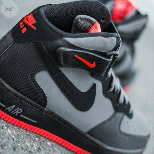 NIKE AIR FORCE 1 MID 07 lava grey red black rykav ua 1961080231