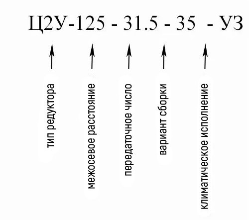 Купить двухступенчатый горизонтальный редуктор Ц2У-125 в Украине