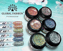 Гель-фарба Sand gel Global Fashion (Пісок), 5г (Палітра)