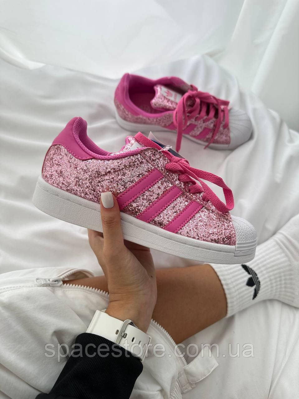 Adidas superstar feminino glitter sale