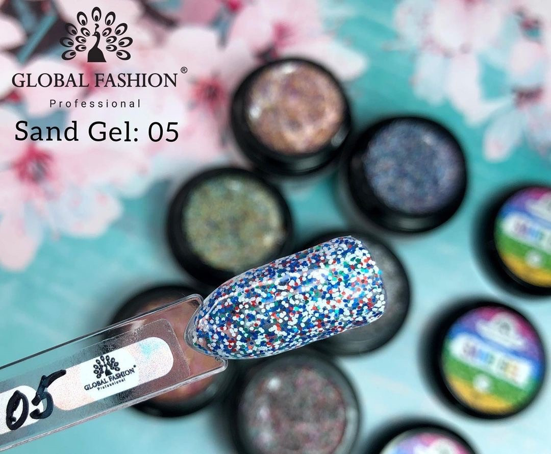 Гель-фарба Sand gel Global Fashion (Пісок) № 05, 5г