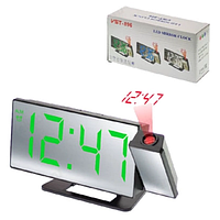 Електронний годинник з проекцією VST-896-4 (зелені цифри) USB з термометром