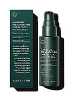Нічна сироватка для обличчя allies of skin mandelic pigmentation corrector night serum 30 ml