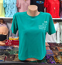 Жіноча футболка розмір 42-48 (в одному розмірі) BLUE WORLD