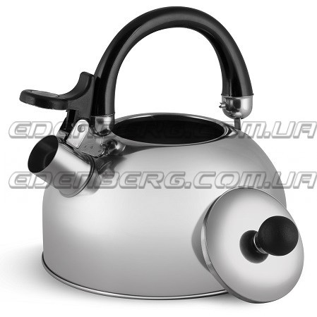 Чайник зі свистком 2.5 л з неіржавкої сталі Edenberg EB-3551 Чайник для індукційної плити Чайник газовий, фото 1