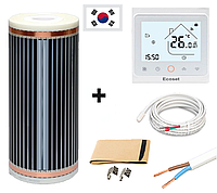 10м2. Комплект инфракрасная пленка Rexva c Wi-Fi терморегулятором Ecoset PWT 002