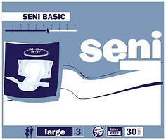 Підгузки для дорослих Seni Basic Large 5 крапель 100-150 см. (30 шт.)
