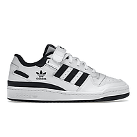 Кроссовки Adidas Forum 84 Low White Black черно-белые Адидас Форум кожаные липучка женские мужские 36 - 45