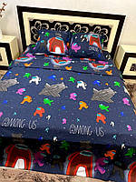 Комплект постельного белья в детскую кроватку "Синий космос"