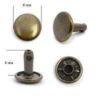 Хольнітен 6 мм двосторонній Антик 100 шт