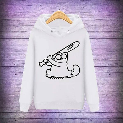 Толстовка жіноча з принтом кота Саймона,РОЗМІР ТІЛЬКИ 44