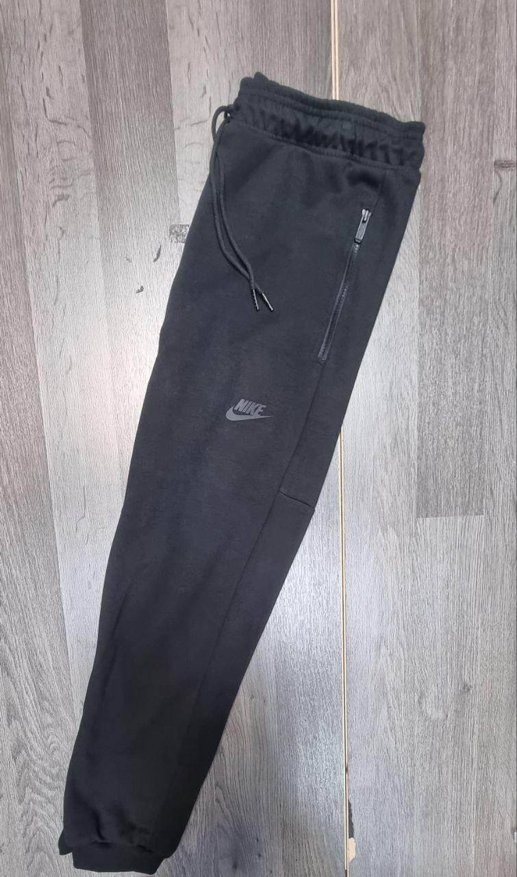 Чоловічі трикотажні спортивні штани (штани) Nike (Найк), осінні весняні чорні. Чоловічий одяг, фото 1