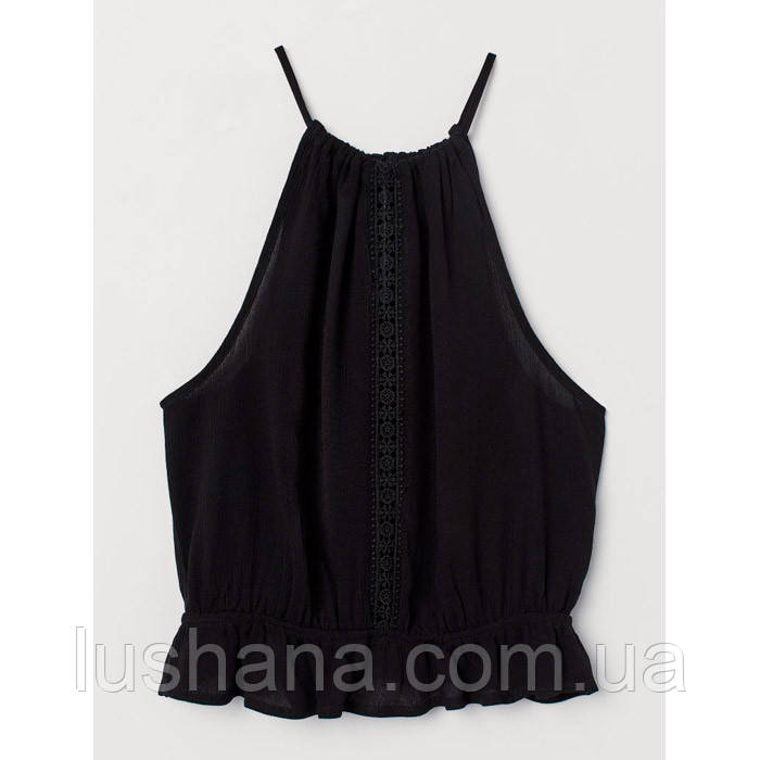 Жіноча чорна майка H&M - 72317 - UK 6 - euro 34