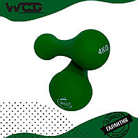 Неопренові фітнес гантелі WCG по 4 кг (2х4) для занять спортом у домашніх умовах