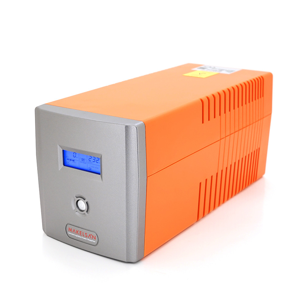 ДБЖ MAKELSAN Lion1500VA (900W) Standby-L, LCD, 170-280VAC, AVR 1st, 3xSCHUKO socket, 2x12V9Ah, Plastic Case (