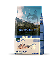 Bravery Mini Adult беззерновий корм для собак дрібних порід із оселедцем 2 кг