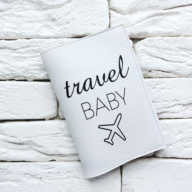 Обкладинка для паспорта Travel Baby 3 екошкіра