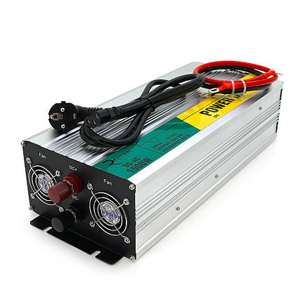 Інвертор напруги RITAR RSCU-1500, 12V/220V, 1500W з правільною синусоїдою, вбудований зарядний пристрій,, фото 2