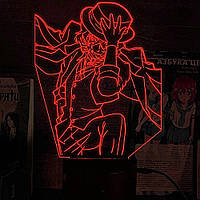 Акриловый светильник-ночник Чуя Накахара 3 красный tty-n002286