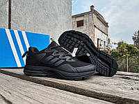 Мужские термо кроссовки Adidas gore-tex Black черные водонепроницаемые