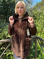 Елегантне пальто з вовни альпака розмір 56-60
