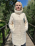 Пальто з вовни альпака розмір 54-58 колір молочний, фото 3
