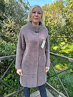 Елегантне жіноче пальто з  вовни альпака 50-52